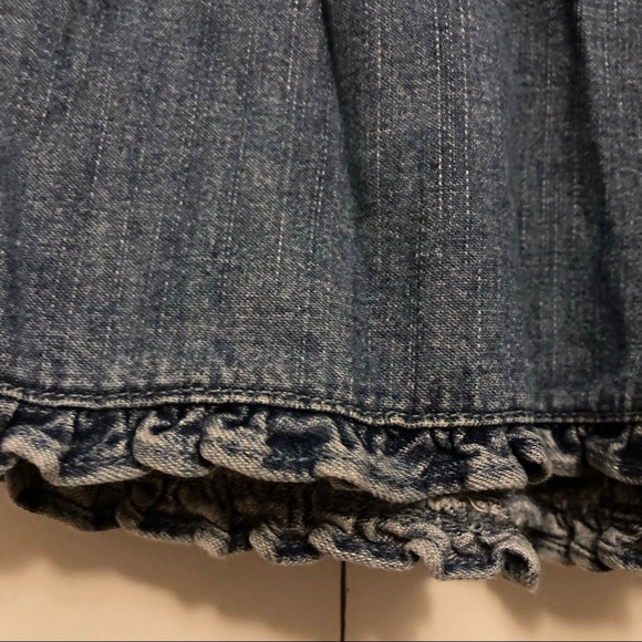 TALBOTS KIDS Blue Denim Ruffled Dress Girls 18months - Picture 9 of 14